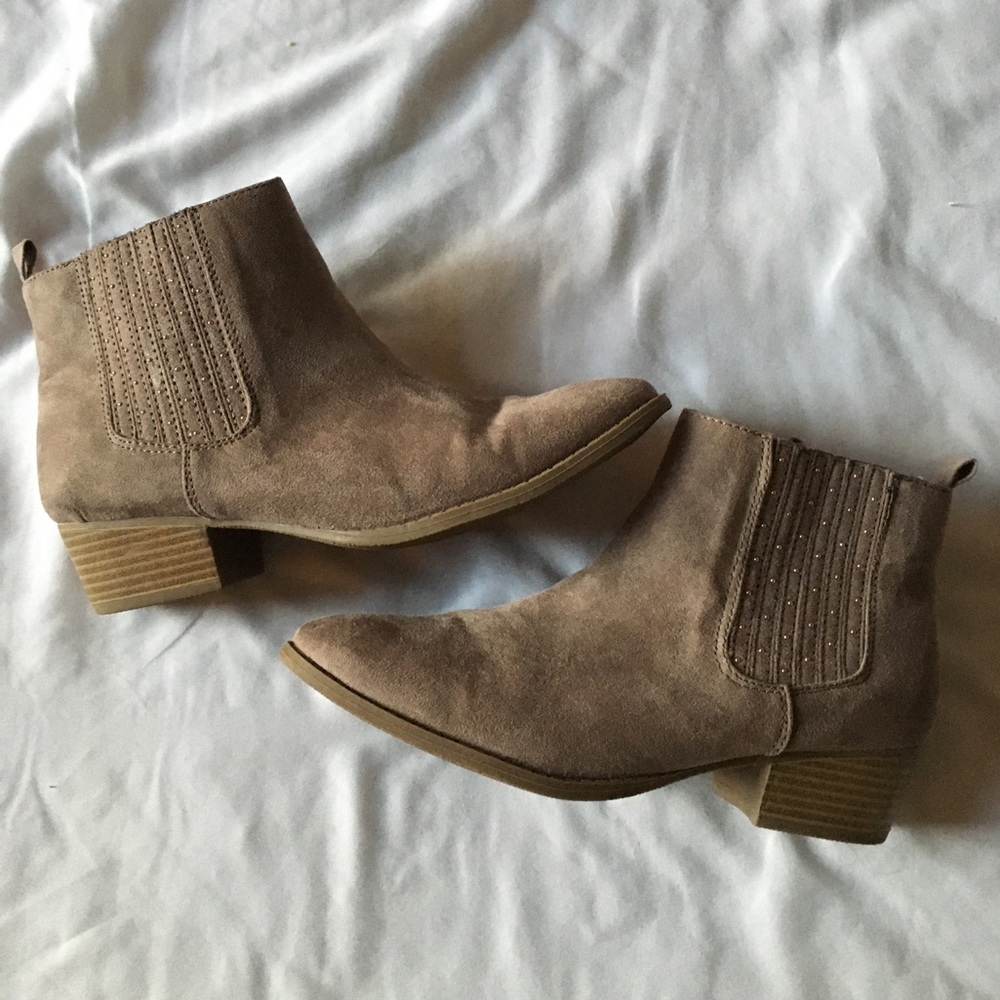 Tan booties